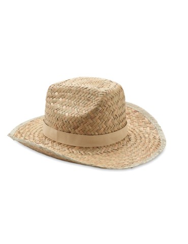 Chapeau cow-boy en paille TEXAS publicitaire