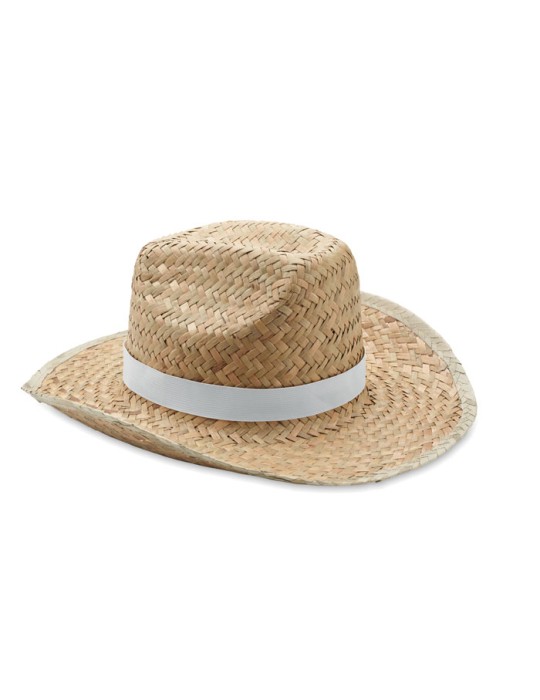 Chapeau cow-boy en paille TEXAS publicitaire