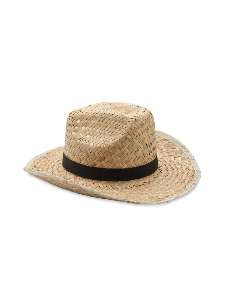 Chapeau cow-boy en paille TEXAS publicitaire