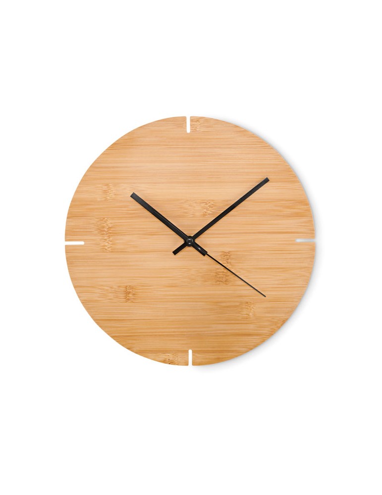 Horloge Murale en Bambou - Objets Publicitaires ESFERE