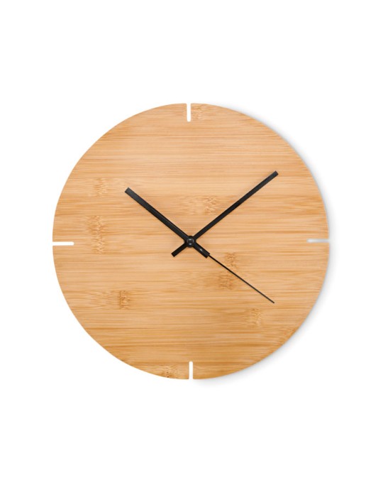 Horloge Murale en Bambou - Objets Publicitaires ESFERE