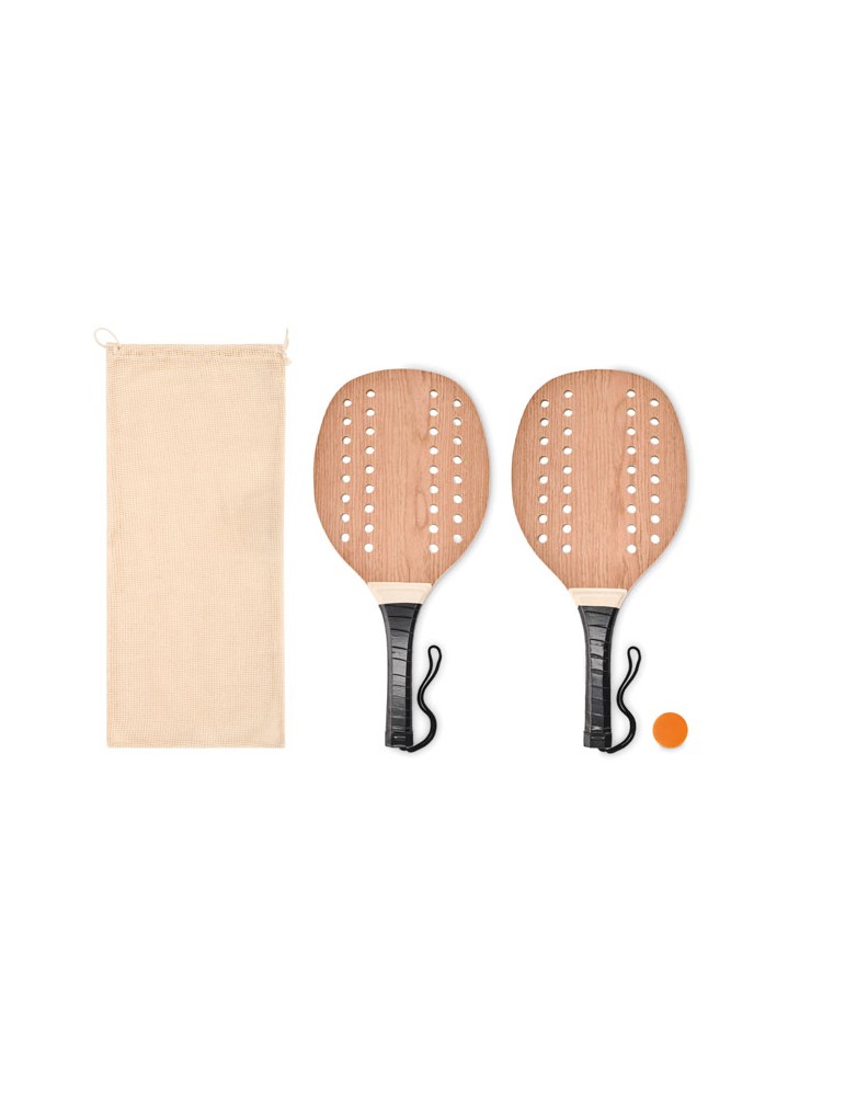 Raquettes en Bois de Rose Personnalisée pas cher - Set Beach Tennis PALAS