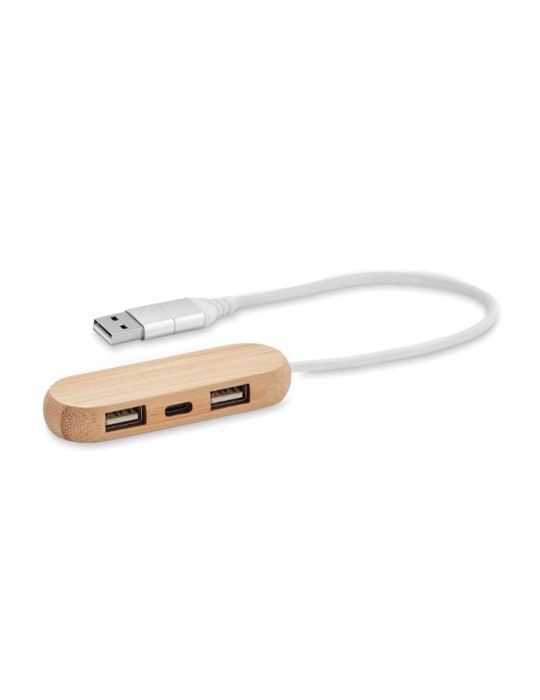 Accessoire Personnalisé - Hub USB 3 Ports 2 en 1