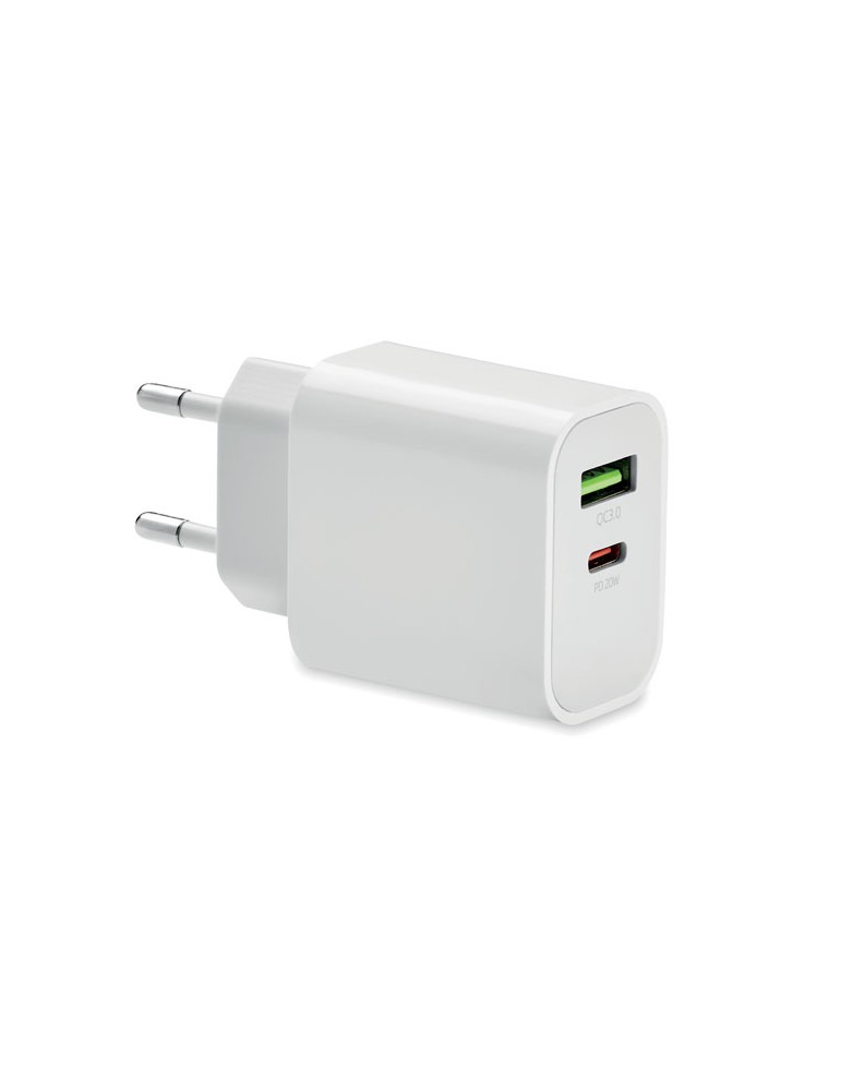 Chargeur 18W 2 Ports Personnalisé pour vos appareils pas cher