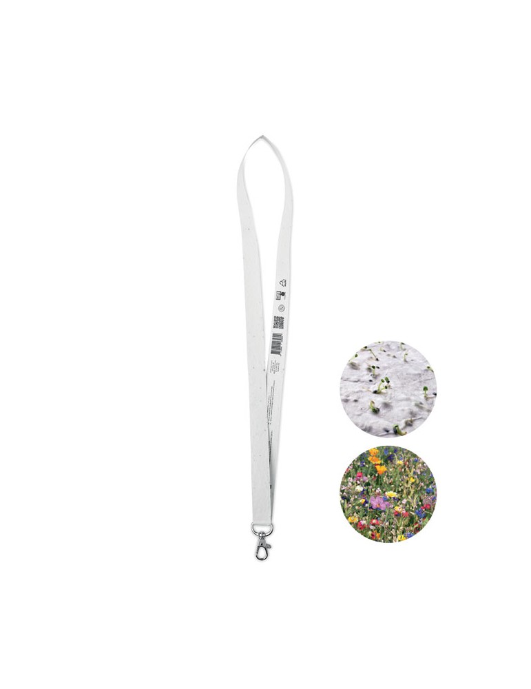 Cordon Papier Graine - Lanyard Personnalisée pas cher