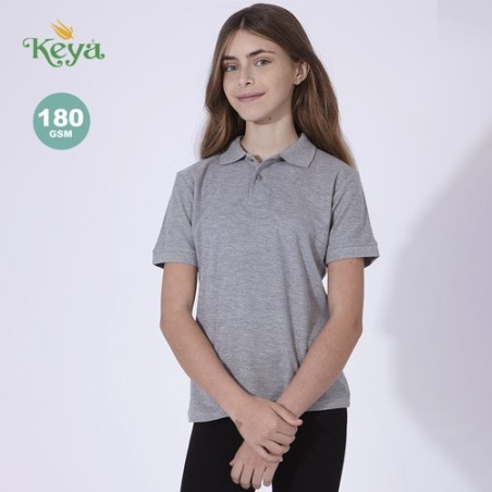 Polo Enfant Couleur Personnalisé YPS180 "keya" Matières : coton Taille textile : M Couleurs : vert bouteille marquage couleur éc