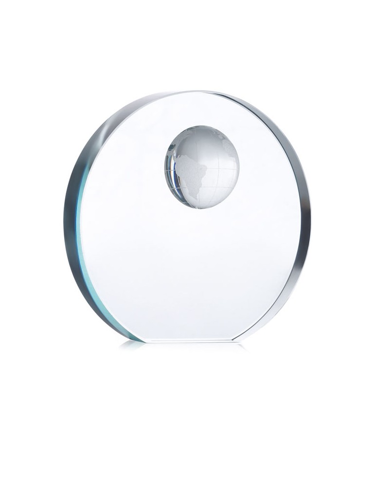 Trophée Globe en Verre Personnalisé MONDAL - Cadeau d'Entreprise