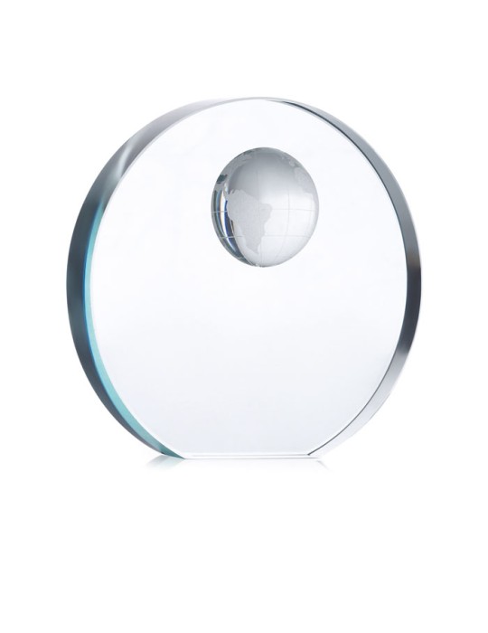 Trophée Globe en Verre Personnalisé MONDAL - Cadeau d'Entreprise