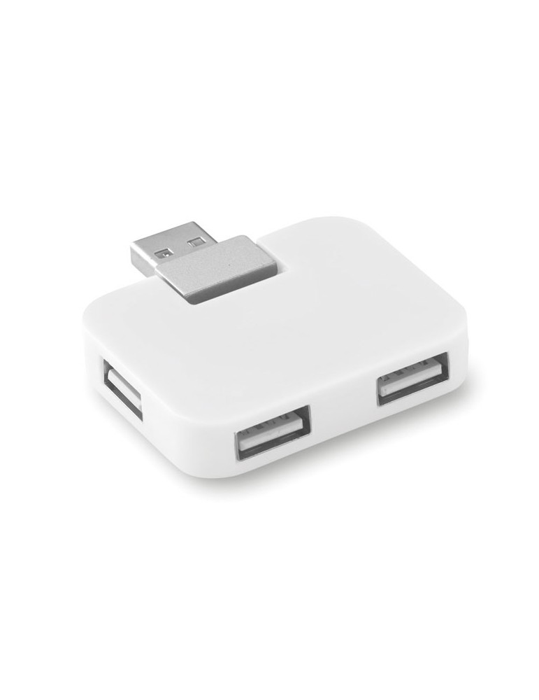 Hub 4 Ports USB Personnalisé SQUARE - Accessoire High-Tech pas cher
