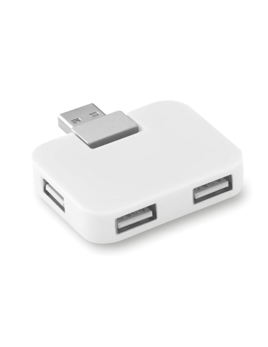 Hub 4 Ports USB Personnalisé SQUARE - Accessoire High-Tech pas cher