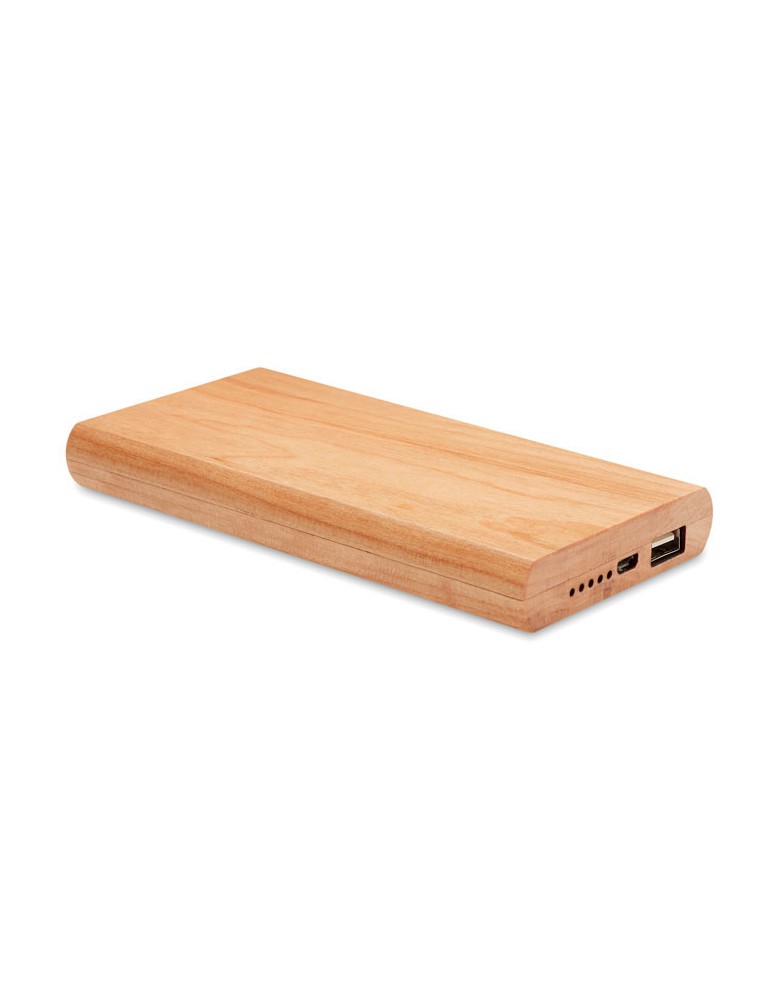 Chargeur Personnalisé Powerbank 4000 mAh en Bambou pas cher