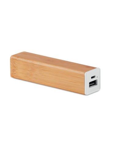 Chargeur Personnalisé Powerbank 2200 mAh en Bambou pas cher