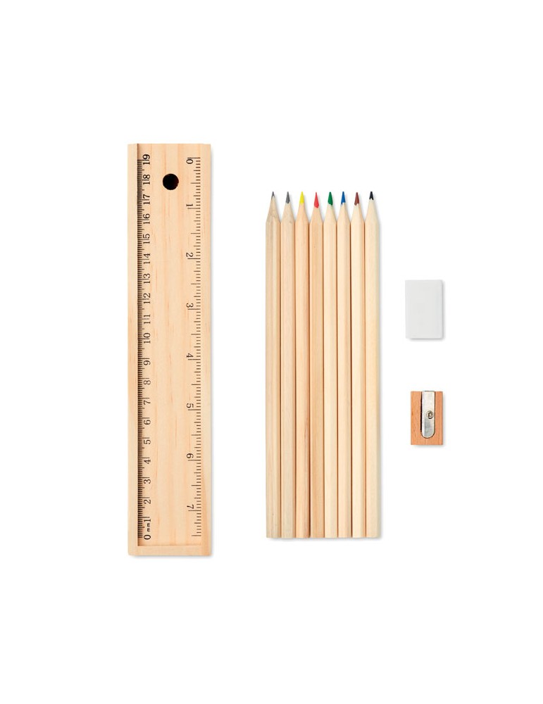 Set de 12 Crayons en Bois Personnalisé - Cadeau Publicitaire