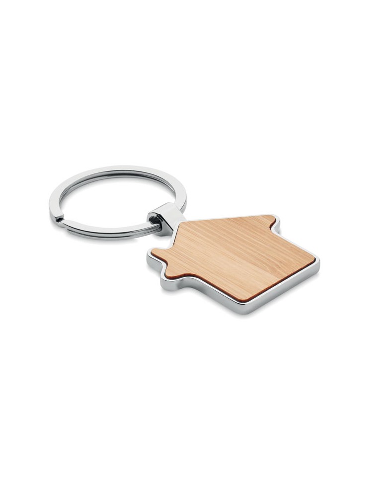 Porte-clés en métal et bambou personnalisable BURNIE