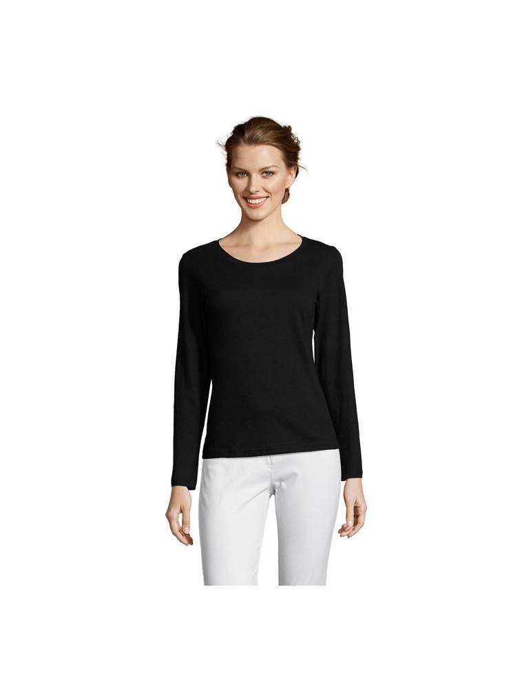T-shirt Manches Longues Personnalisé Majestic - 100% Coton pas cher
