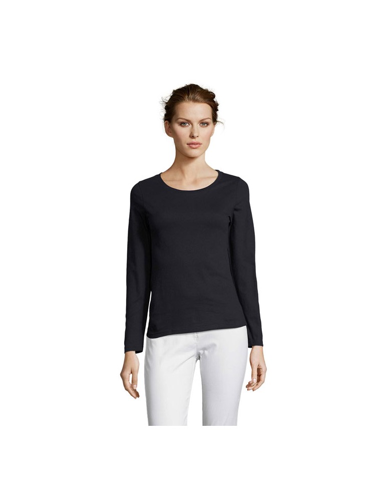 T-shirt Manches Longues Personnalisé Majestic - 100% Coton pas cher