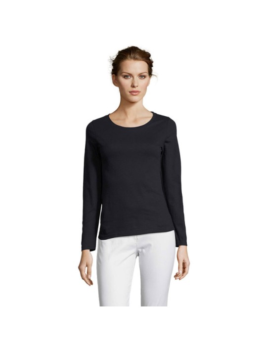 T-shirt Manches Longues Personnalisé Majestic - 100% Coton pas cher