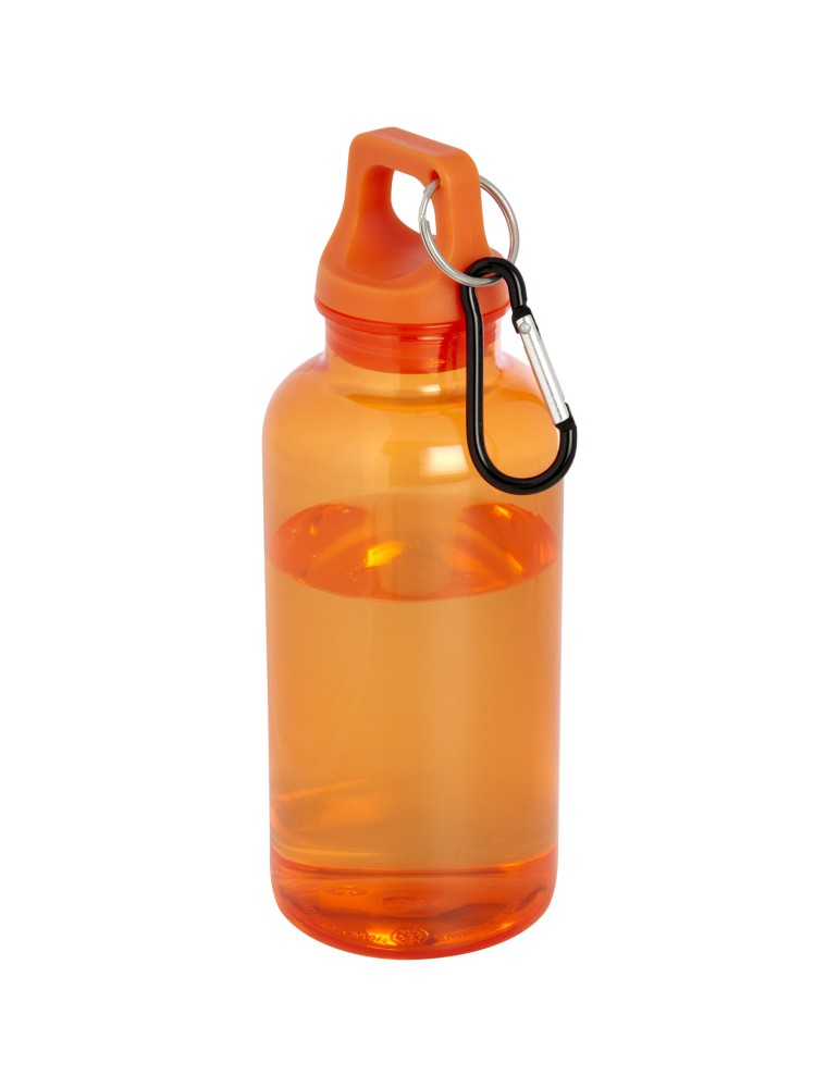 Bouteille d'eau Oregon de 400 ml en plastique recyclé avec mousqueton