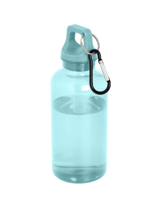 Bouteille d'eau Oregon de 400 ml en plastique recyclé avec mousqueton