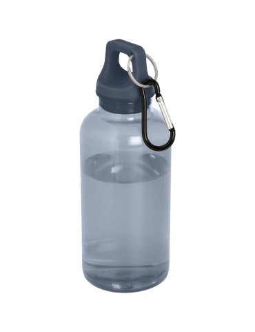 Bouteille d'eau Oregon de 400 ml en plastique recyclé avec mousqueton