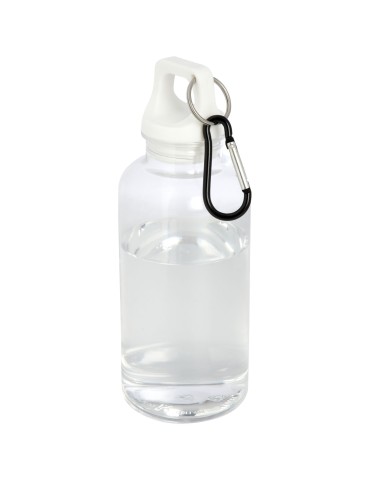 Bouteille d'eau Oregon de 400 ml en plastique recyclé avec mousqueton