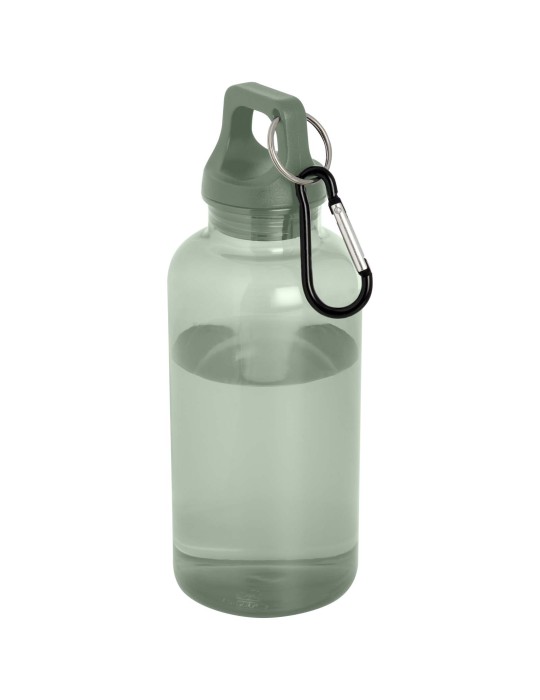 Bouteille d'eau Oregon de 400 ml en plastique recyclé avec mousqueton