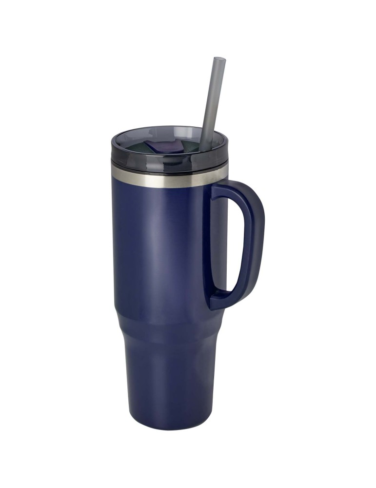 Mug isotherme Melbourne 1200 ml certifié RCS avec paille