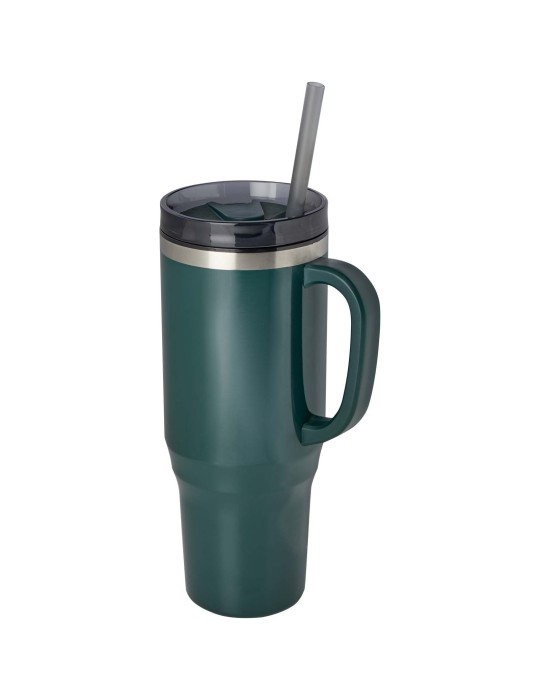 Mug isotherme Melbourne 1200 ml certifié RCS avec paille