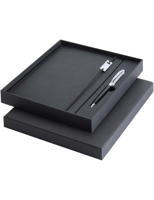 Ensemble carnet à couverture rigide A5 et stylo roller Legato Elegance