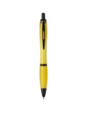 Stylo bille Nash en plastique recyclé avec garnitures noires (encre…