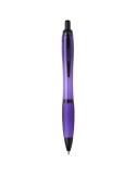 Stylo bille Nash en plastique recyclé avec garnitures noires (encre…