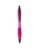 Stylo bille Nash en plastique recyclé avec garnitures noires (encre…