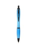 Stylo bille Nash en plastique recyclé avec garnitures noires (encre…