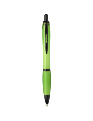 Stylo bille Nash en plastique recyclé avec garnitures noires (encre…