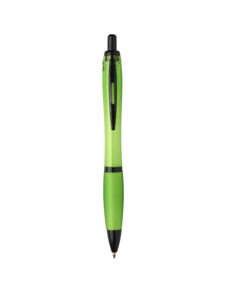 Stylo bille Nash en plastique recyclé avec garnitures noires (encre…