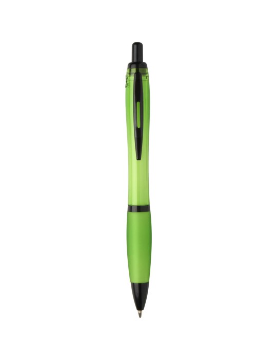 Stylo bille Nash en plastique recyclé avec garnitures noires (encre…