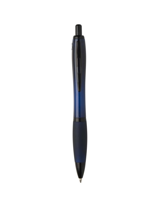 Stylo bille Nash en plastique recyclé avec garnitures noires (encre…