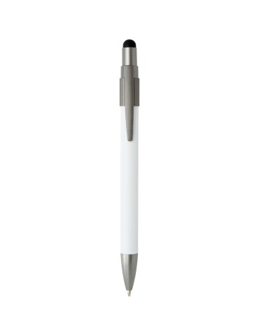 Stylo bille recyclé RCS avec stylet et toupie antistress (encre…