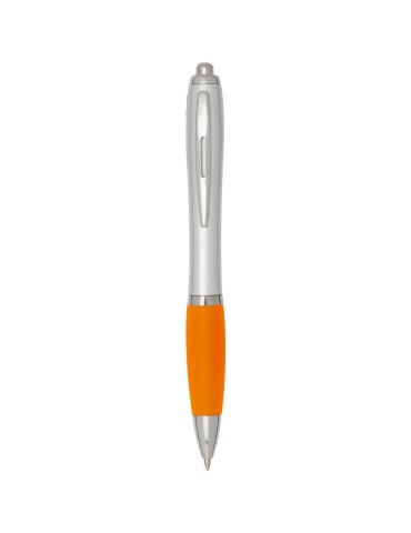Stylo bille RCS en plastique recyclé avec corps argenté et grip… 2