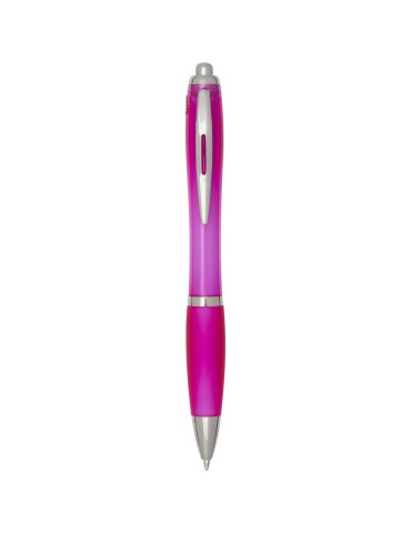 Stylo bille en plastique recyclé RCS avec corps et grip colorés…