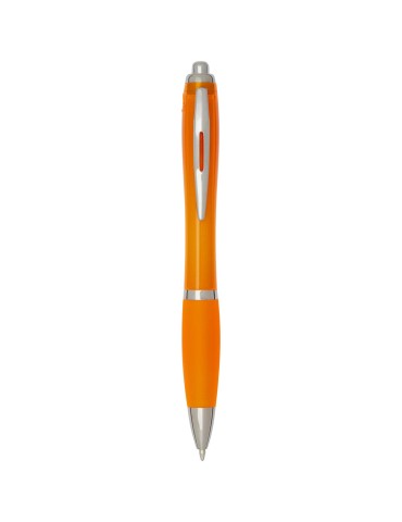 Stylo bille en plastique recyclé RCS avec corps et grip colorés…