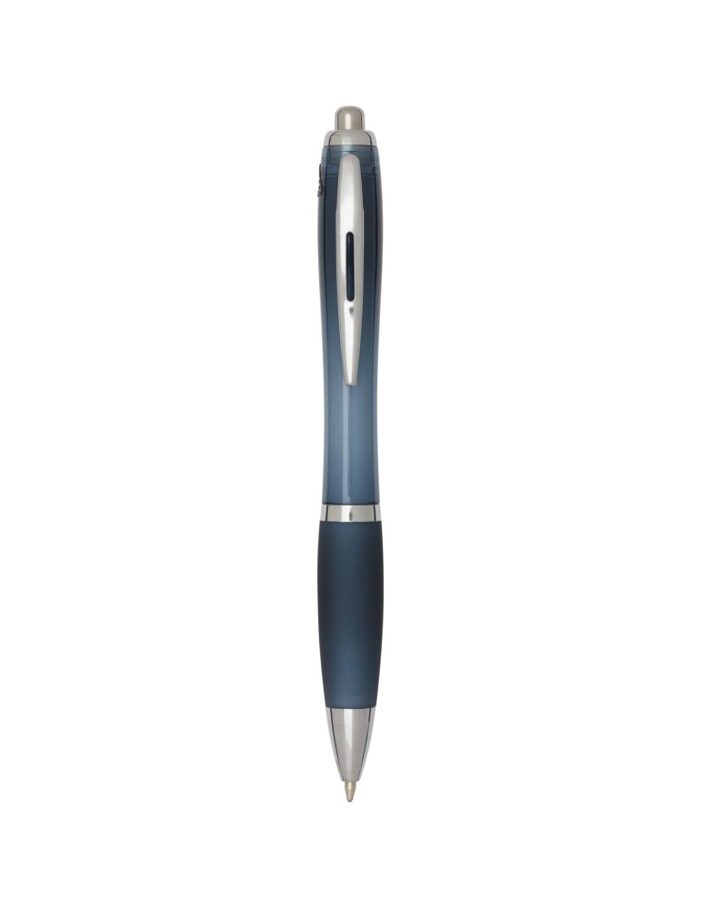 Stylo bille en plastique recyclé RCS avec corps et grip colorés…