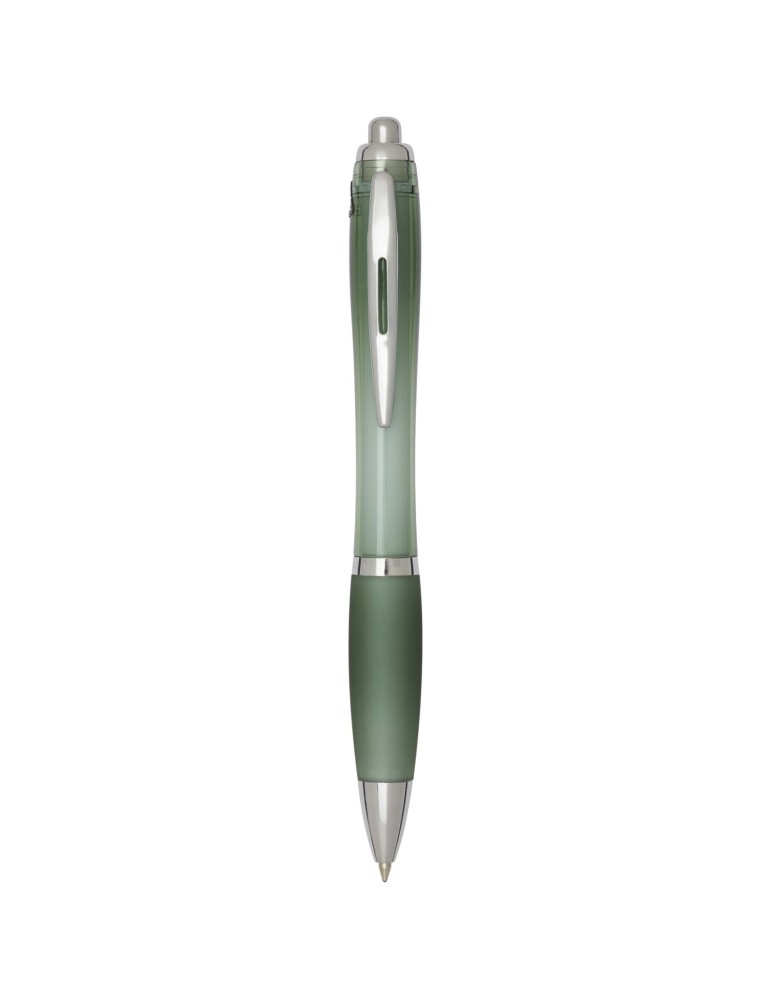 Stylo bille en plastique recyclé RCS avec corps et grip colorés…