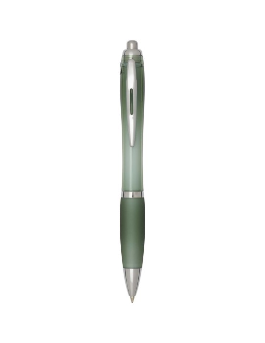 Stylo bille en plastique recyclé RCS avec corps et grip colorés…