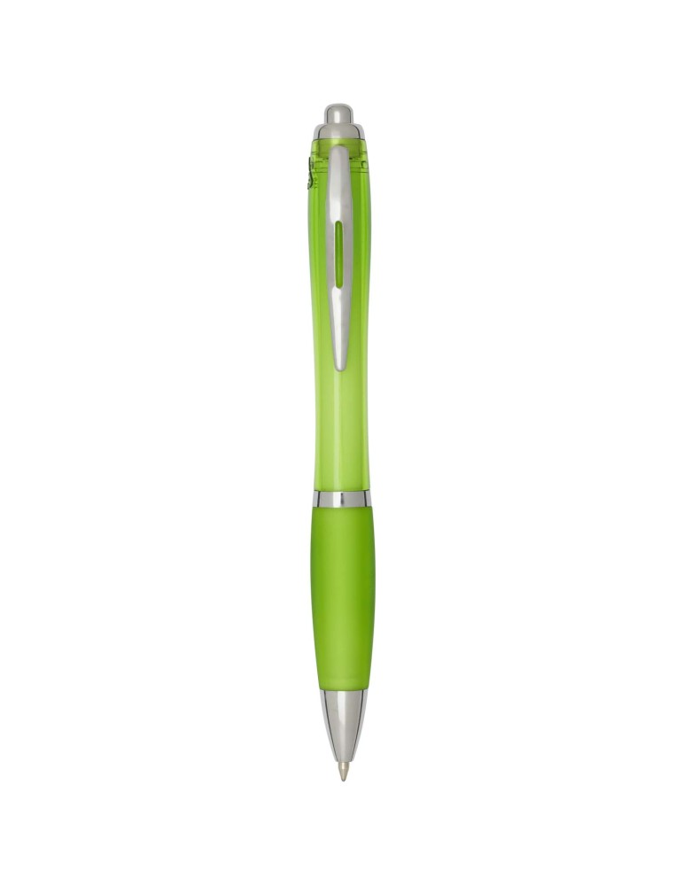 Stylo bille en plastique recyclé RCS avec corps et grip colorés…
