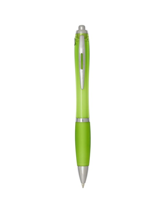 Stylo bille en plastique recyclé RCS avec corps et grip colorés…