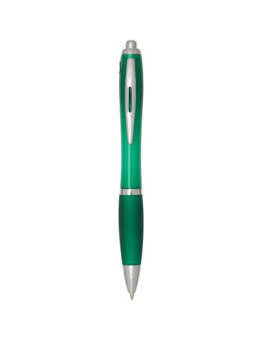 Stylo bille en plastique recyclé RCS avec corps et grip colorés…