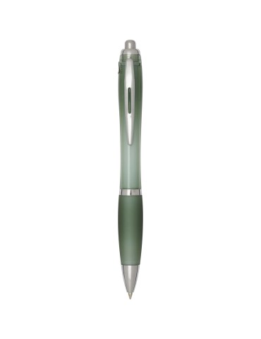 Stylo bille en plastique recyclé RCS avec corps et grip colorés…