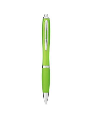 Stylo bille avec corps et grip colorés Nash (encre bleue)
