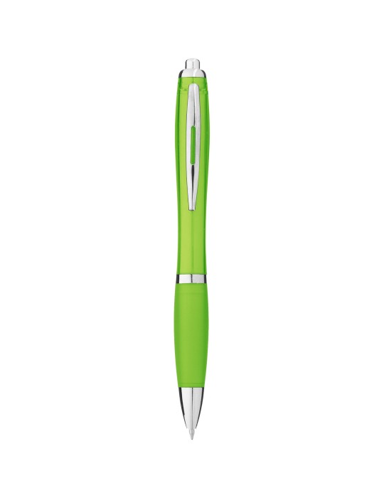 Stylo bille avec corps et grip colorés Nash (encre bleue)